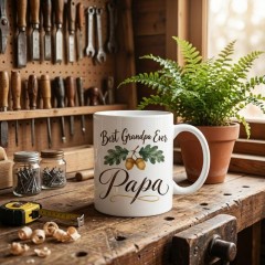 Personalized Best Grandpa Mug, Custom Name Ceramic Coffee Cup, Grandfather Gift | Trinmama image 3