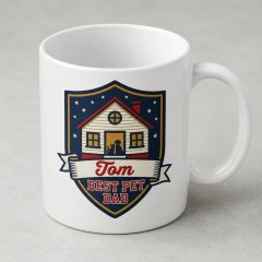Personalized Best Pet Dad Ever Mug, Custom Name Ceramic Coffee Cup, Pet Lover Gift | Trinmama image 1