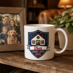 Personalized Best Pet Dad Ever Mug, Custom Name Ceramic Coffee Cup, Pet Lover Gift | Trinmama image 2