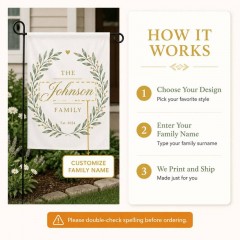 Personalized The Family Garden Flag & Custom Yard Flag - Custom Family Name image 5