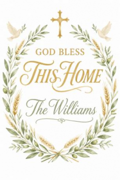 Personalized God Bless This Home Garden Flag & Custom Yard Flag - Custom Name image 4