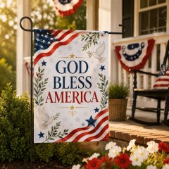 God Bless America Patriotic Garden Flag, 4th of July Yard Flag, Outdoor Decor | Trinmama image 3