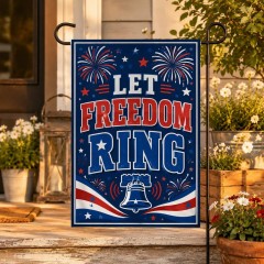 Let Freedom Ring 4th of July Garden Flag - Patriotic Outdoor Yard Decor image 3