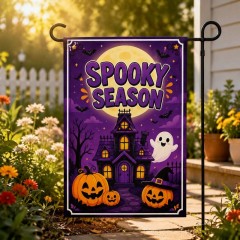Spooky Season Halloween Garden Flag, Halloween Yard Flag, Outdoor Decor | Trinmama image 2