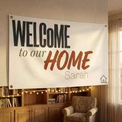 Personalized Welcome to Our Home House Flag, Custom Name Flag, Outdoor Decor | Trinmama image 3