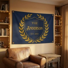 Personalized The Anderson Family Established House Flag image 3