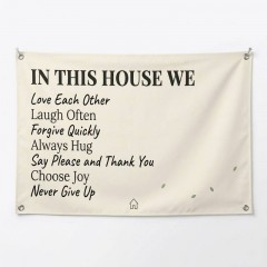 In This House We Love House Flag, Family House Rules Flag, Outdoor Decor | Trinmama