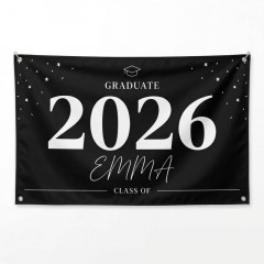 Personalized Grad Class House Flag, Custom Graduate Name & Year, Graduation Decor | Trinmama