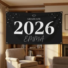 Personalized Grad Class House Flag, Custom Graduate Name & Year, Graduation Decor | Trinmama image 3