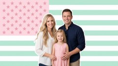 Personalized Pastel Mint Pink Photo House Flag, Custom Photo Flag, Outdoor Decor | Trinmama image 4