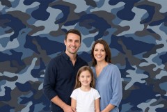 Personalized Navy Camo Family Photo House Flag, Custom Photo Flag, Outdoor Decor | Trinmama image 4