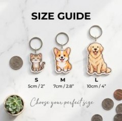Custom Pet Photo Keychain, Samoyed in Suit Charm, Dog Lover Gift | Trinmama image 5