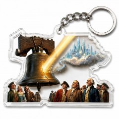 USA 250th Anniversary Liberty Bell Keychain, Pennsylvania Shape Charm, Patriotic Gift | Trinmama