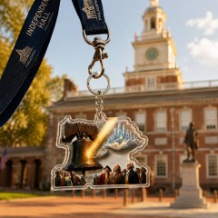 USA 250th Anniversary Liberty Bell Keychain, Pennsylvania Shape Charm, Patriotic Gift | Trinmama image 2