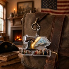 USA 250th Anniversary Liberty Bell Keychain, Pennsylvania Shape Charm, Patriotic Gift | Trinmama image 3