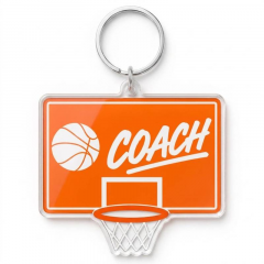 Basketball Game Day Personalized Name Keychain, Bar Shape, Sports Gift | Trinmama