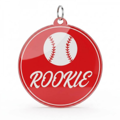 Baseball Game Day Personalized Name Keychain, Round Shape, Sports Gift | Trinmama