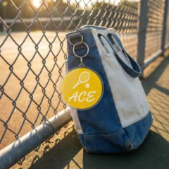 Tennis Game Day Personalized Name Keychain, Round Shape, Sports Gift | Trinmama image 3