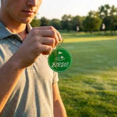 Golf Game Day Personalized Name Keychain, Round Shape, Sports Gift | Trinmama image 2