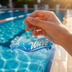 Swimming Game Day Personalized Name Keychain, Bar Shape, Sports Gift | Trinmama image 2
