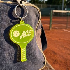 Tennis Game Day Personalized Name Keychain, Bar Shape, Sports Gift | Trinmama image 3