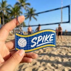 Volleyball Game Day Personalized Name Keychain, Bar Shape, Sports Gift | Trinmama image 2