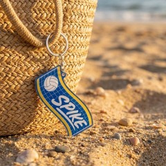 Volleyball Game Day Personalized Name Keychain, Bar Shape, Sports Gift | Trinmama image 3