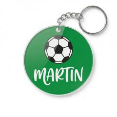 Soccer Game Day Personalized Name Keychain, Round Shape, Sports Gift | Trinmama