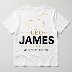 Personalized Leo Zodiac T-Shirt, Custom Constellation Name, Zodiac Gift | Trinmama