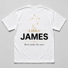 Personalized Libra Zodiac T-Shirt, Custom Constellation Name, Zodiac Gift | Trinmama image 1