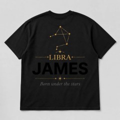 Personalized Libra Zodiac T-Shirt, Custom Constellation Name, Zodiac Gift | Trinmama image 2