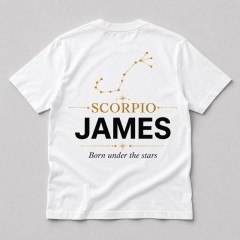 Personalized Scorpio Zodiac T-Shirt, Custom Constellation Name, Zodiac Gift | Trinmama