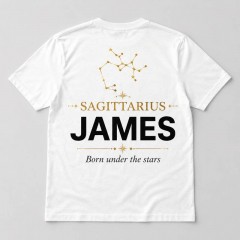 Personalized Sagittarius Zodiac T-Shirt, Custom Constellation Name, Zodiac Gift | Trinmama