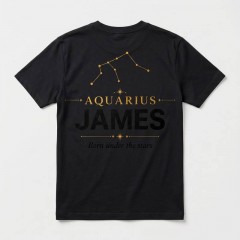 Personalized Aquarius Zodiac T-Shirt, Custom Constellation Name, Zodiac Gift | Trinmama image 2