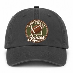 Personalized Vintage Football Badge Custom Name Baseball Cap