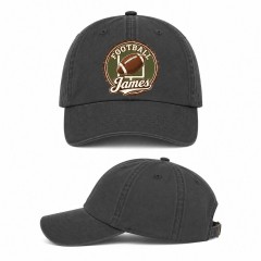 Personalized Vintage Football Badge Custom Name Baseball Cap image 3
