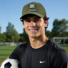 Personalized Vintage Soccer Badge Baseball Cap, Custom Name Hat, Gift for Fans | Trinmama image 2