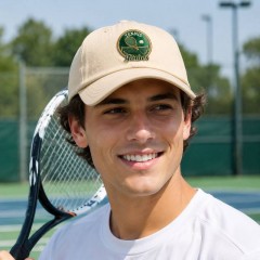 Personalized Vintage Tennis Badge Baseball Cap, Custom Name Hat, Gift for Fans | Trinmama image 2
