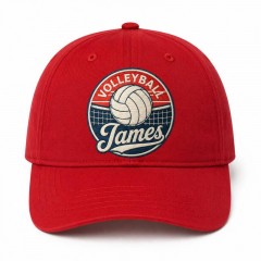 Personalized Vintage Volleyball Badge Baseball Cap, Custom Name Hat, Gift for Players | Trinmama image 1
