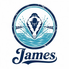 Personalized Vintage Swimming Badge Baseball Cap, Custom Name Hat, Gift for Swimmers | Trinmama image 4