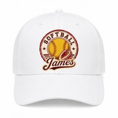 Personalized Vintage Softball Badge Baseball Cap, Custom Name Hat, Gift for Players | Trinmama image 1