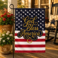 God Bless America Patriotic Garden Flag, Stars and Stripes Yard Flag, 4th of July Outdoor Decor | Trinmama image 3