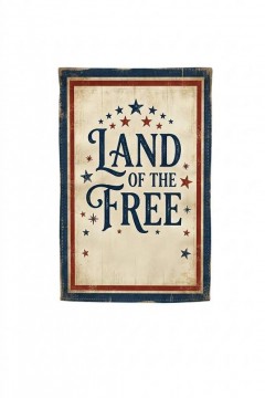 Land of the Free Rustic Patriotic Garden Flag, Farmhouse Yard Flag, 4th of July Outdoor Decor | Trinmama image 4