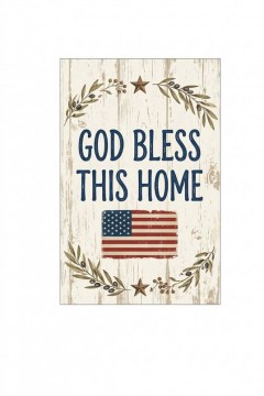 God Bless This Home Rustic Farmhouse Garden Flag, Patriotic Yard Flag, 4th of July Outdoor Decor | Trinmama image 4