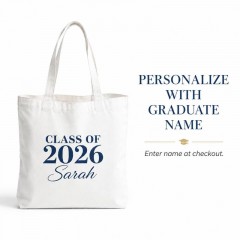 Personalized Class Of 2026 Tote Bag, Custom Graduation Canvas, Grad Gift | Trinmama image 4