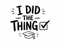 I Did The Thing Graduation Tote Bag, Funny Grad Canvas Bag, Graduation Gift | Trinmama image 3