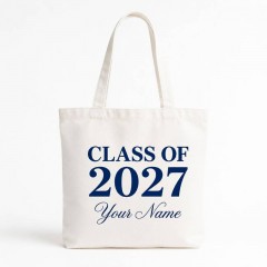 Personalized Class Of 2027 Tote Bag, Custom Graduation Canvas, Grad Gift | Trinmama