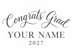 Personalized Congrats Grad 2027 Tote Bag, Custom Graduation Canvas, Grad Gift | Trinmama image 3