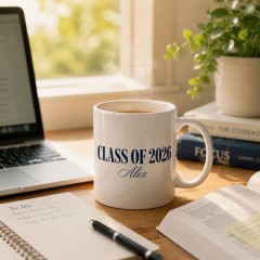 Personalized Class Of 2026 Coffee Mug, Custom Name Ceramic Cup, Graduation Gift | Trinmama image 2