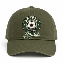 Personalized Vintage Soccer Badge Custom Name Baseball Cap